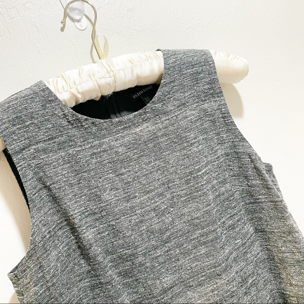 EILEEN FISHER Silk Noil /Organic Linen Shift Dress - Picture 4 of 7